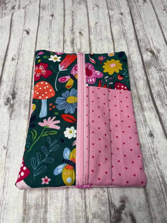 Journal Pouch, pencil pouch with elastic band for journal or notebook or planner, pencil case, zipper pencil pouch,