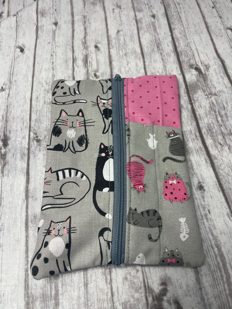 Journal Pouch, pencil pouch with elastic band for journal or notebook or planner, pencil case, zipper pencil pouch, image 10