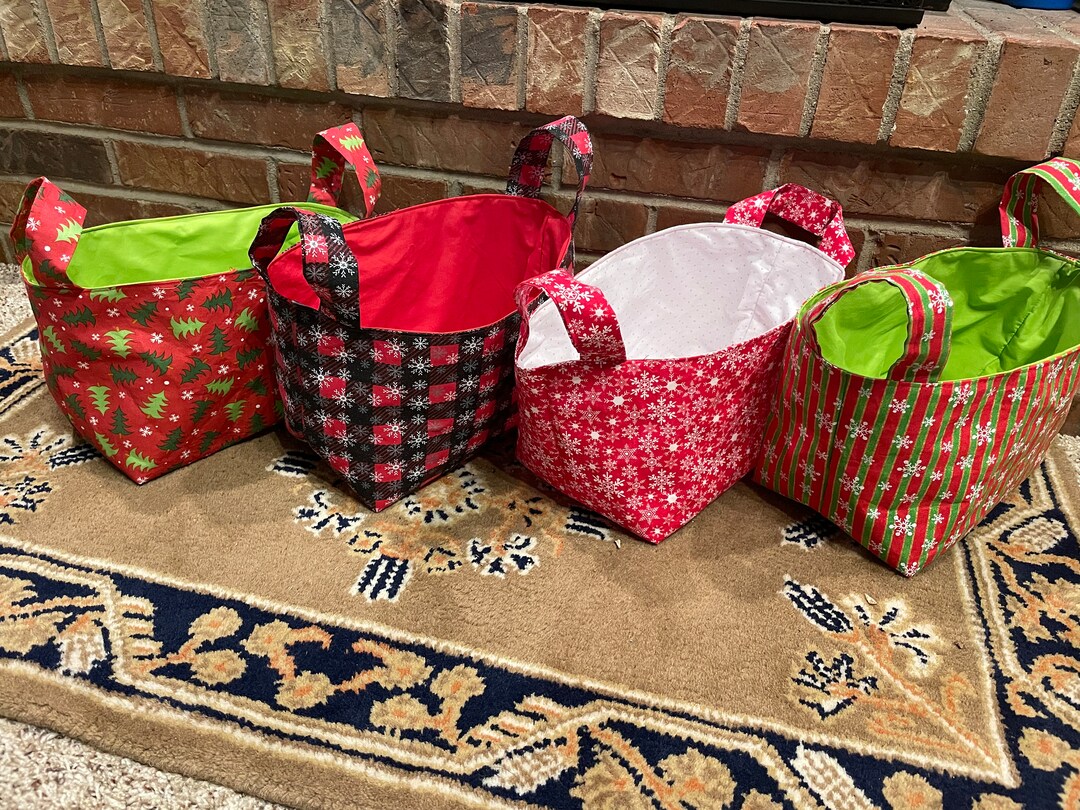 Christmas Eve Baskets, Fabric Baskets, Book Baskets, Teacher, Host