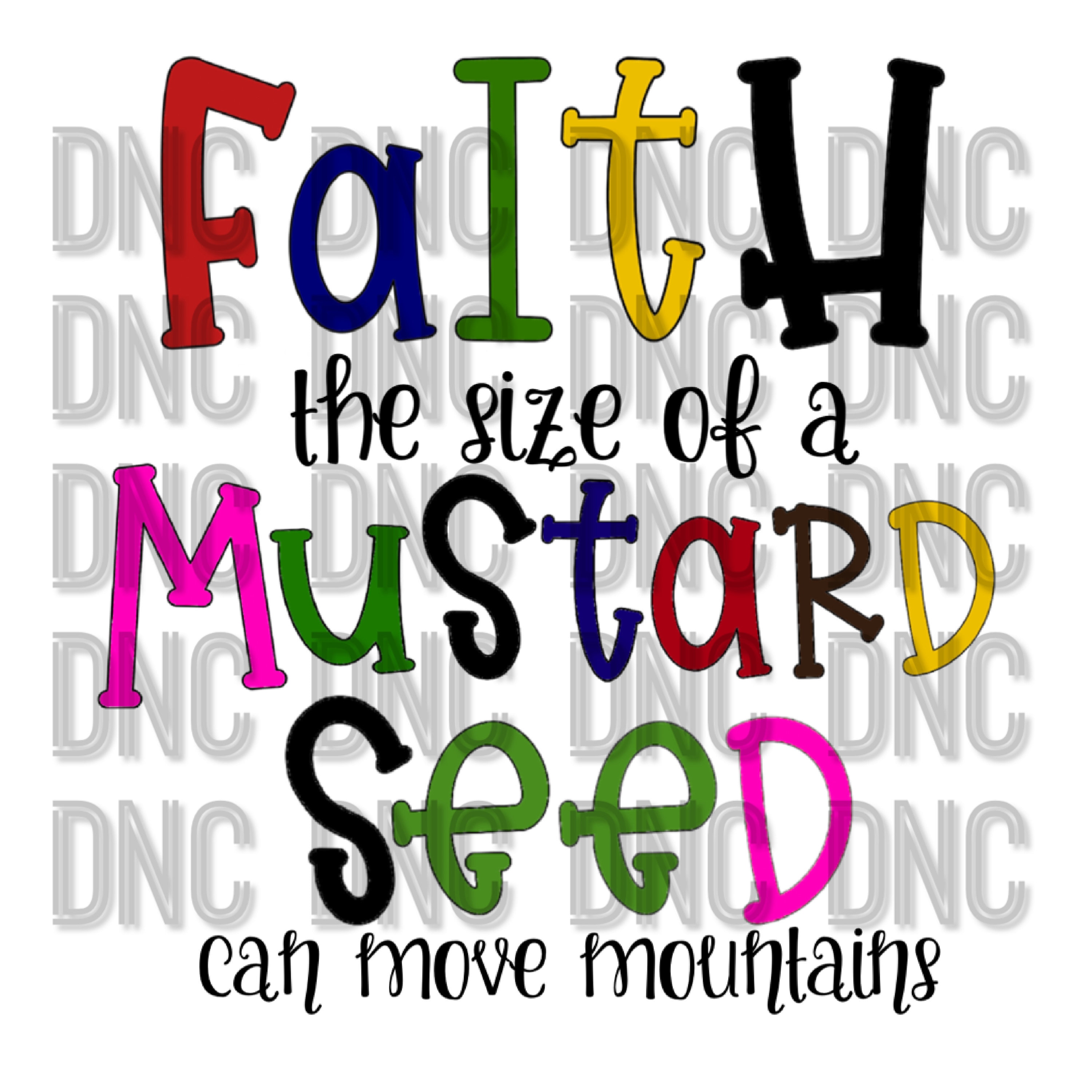 Faith the Size of a Mustard Seed Elements Clipart Etsy