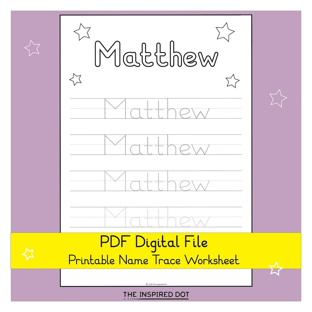 trace-your-name-worksheet-pdf-digital-file-printable-star-etsy