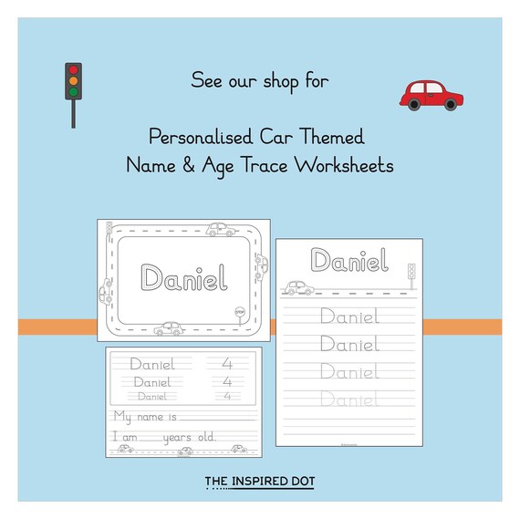 trace your name worksheet pdf digital file printable star etsy