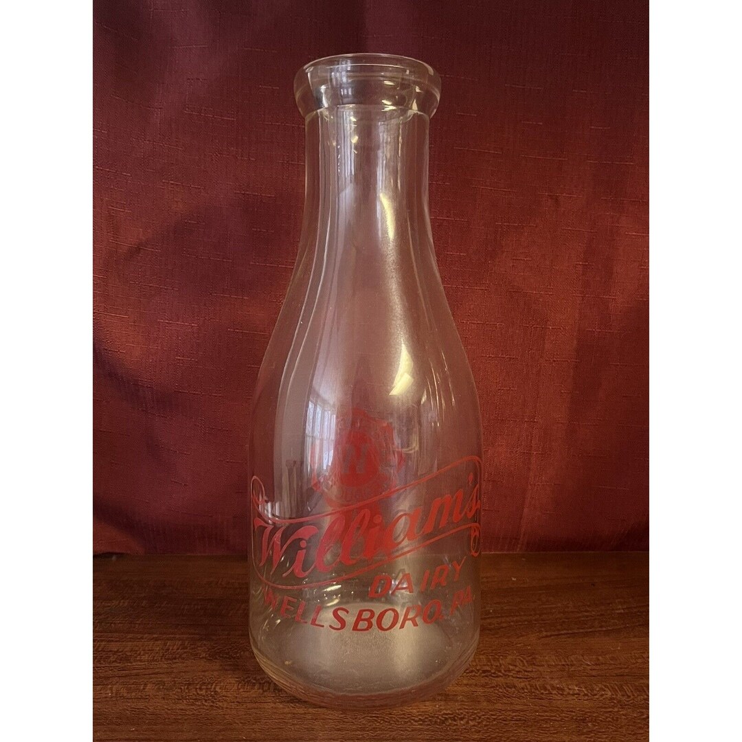 Williams Dairy Milk Bottle Wellsboro PA Tioga County Etsy