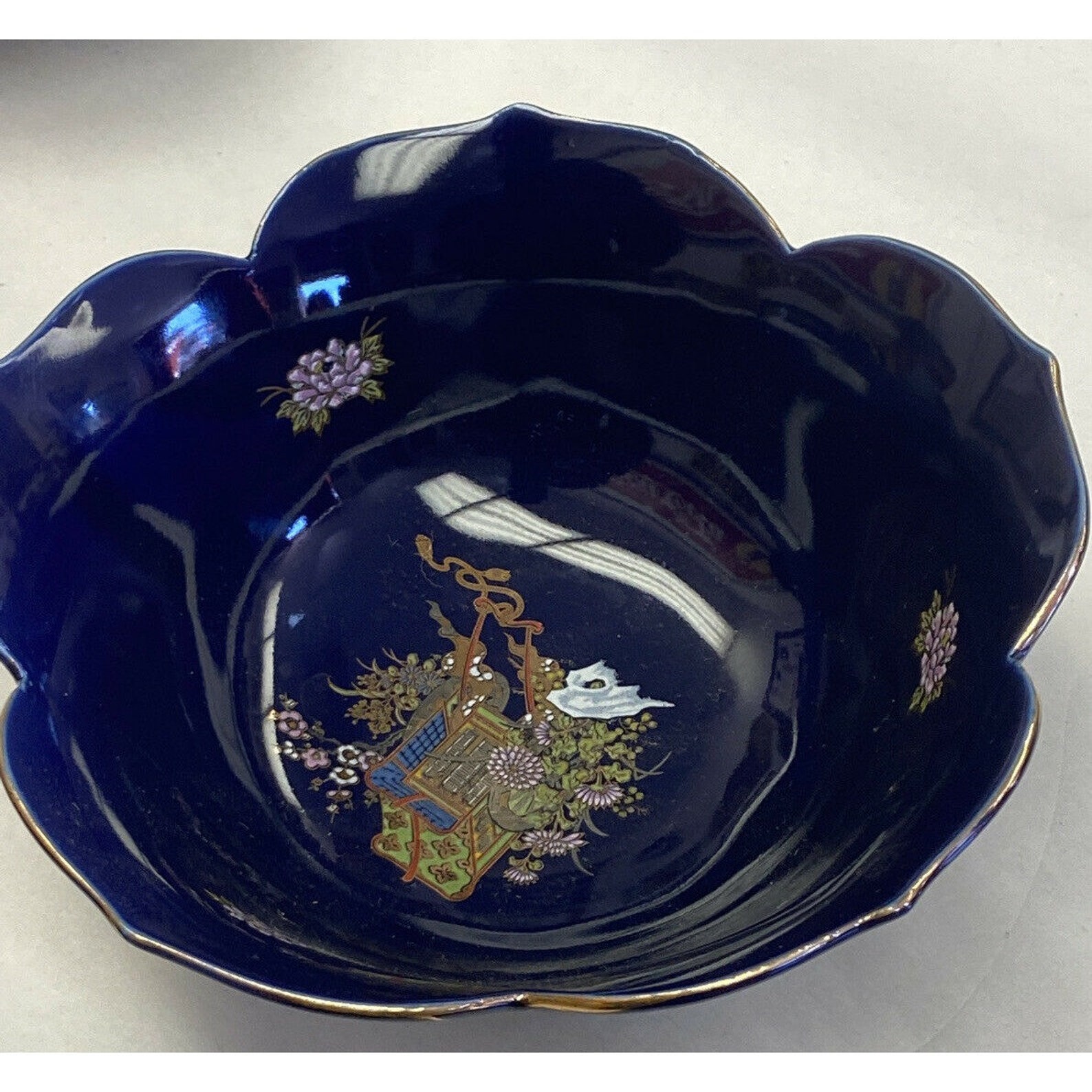 Vintage Porcelain Lotus Flower Blossom Shaped Rice Bowl Japan Etsy