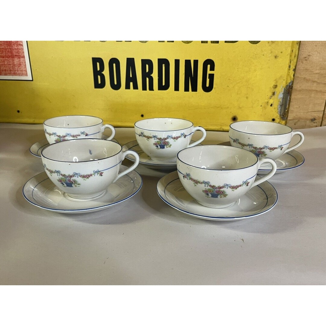 Set of 5 Vintage Cups & Saucers Maple Ware Made in Japan Etsy