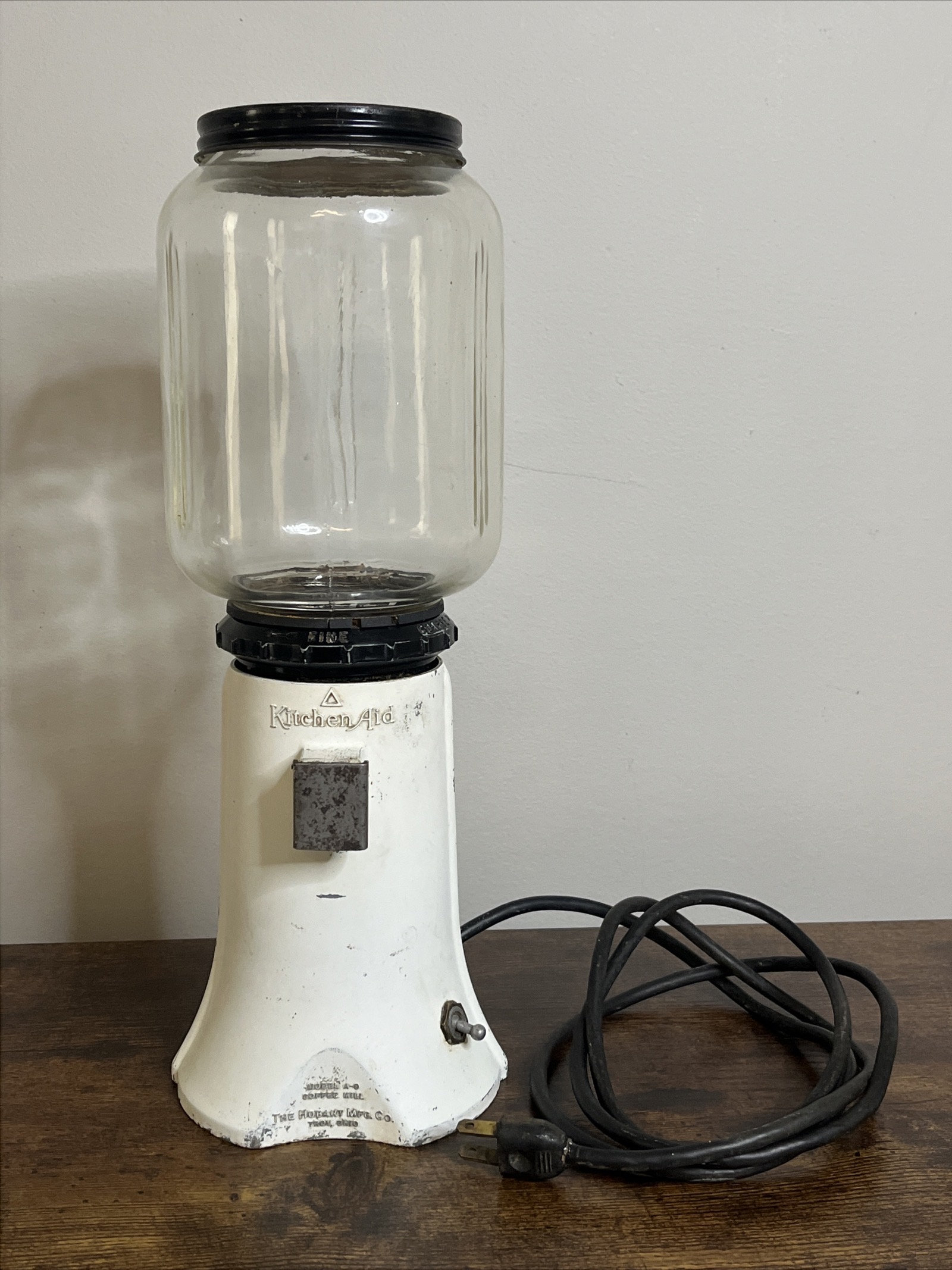 Kitchen Aid Hobart Electric Coffee Grinder Mill Glass Jar Hopper Model A9 White Etsy Canada