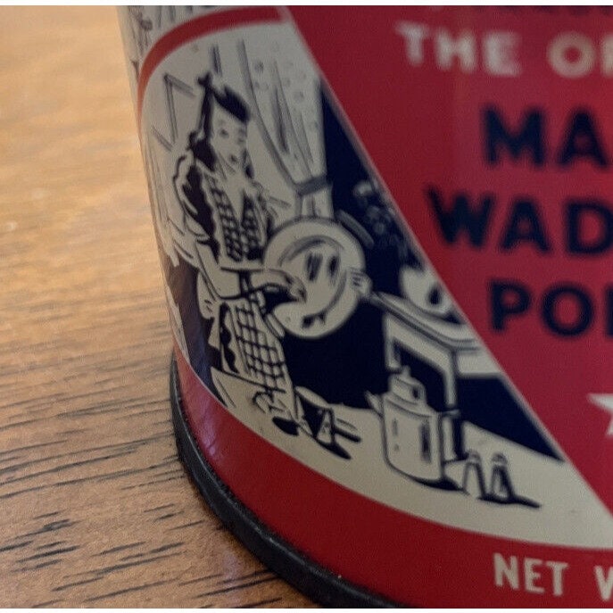 Vintage Nevr-dull the Original Magic Never Dull Wadding Polish 5 OZ Tin Can  