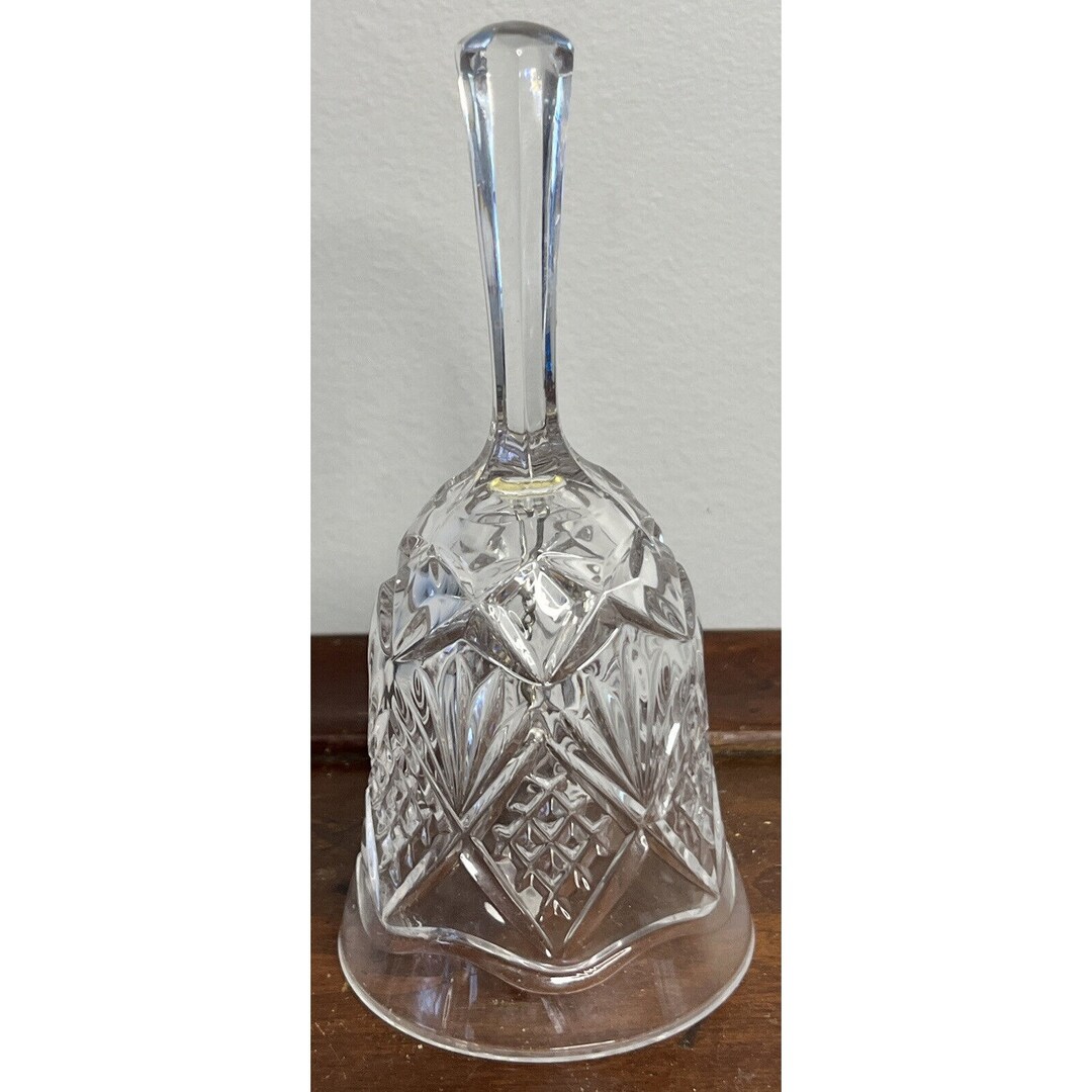 Vintage Lead Crystal Etched Bell 6 Tall Sounds Beautiful Etsy