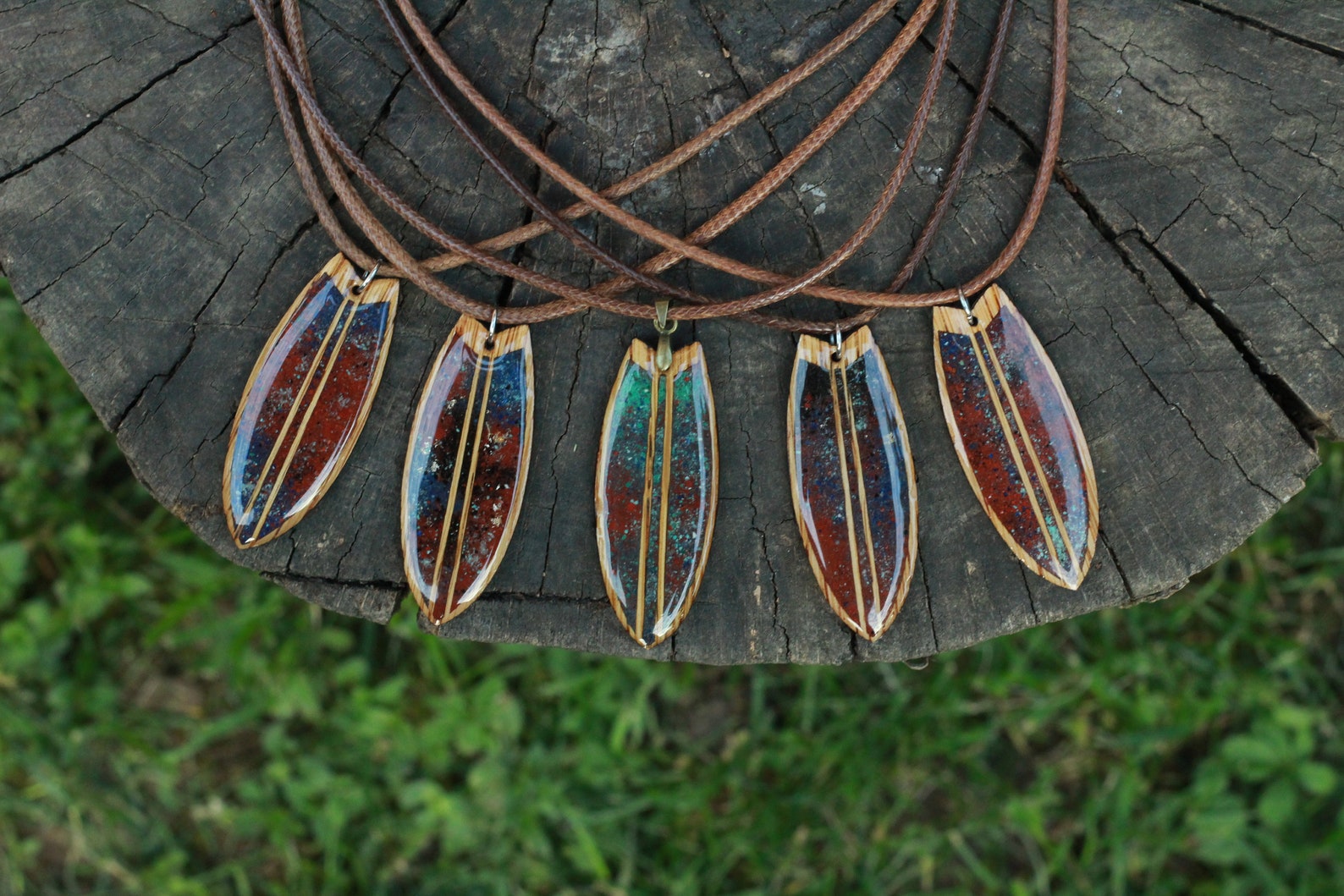 Surfboard Necklace Surfing Board Necklace Surf Necklace Etsy