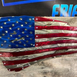 3D Tattered American Flag