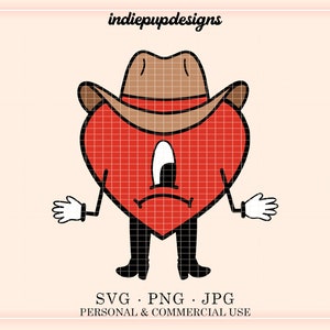 Bad Bunny Grupo Frontera SVG | un x100to bad bunny cowboy svg | sublimation png digital download | benito conejo malo svg
