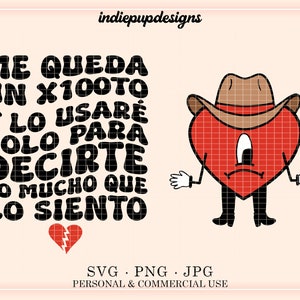 Bad Bunny Grupo Frontera SVG Bundle | un x100to me queda un por ciento svg | sublimation png digital download | benito conejo malo cowboy