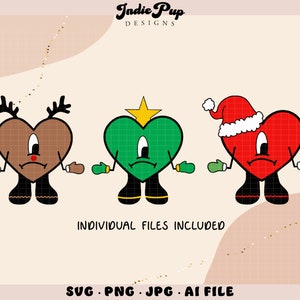 Un Verano Sin Ti Holiday SVG | Una Navidad Sin Ti SVG | Bad Bunny Conejo Malo Latina | Christmas Tree Reindeer | Ornament Sublimation