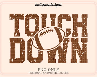 Football Touchdown PNG: Spieltag Shirt Design (Digitaler Download