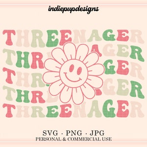Threenager-SVG | Peuter kindershirt svg | Shirt voor 3e verjaardag | Ontwerp peutert-shirt derde verjaardag | Ideeën kinderverjaardagsshirt grappig ontwerp