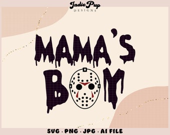 Mama's Boy Jason Voorhees SVG: Halloween Horror Cut File
