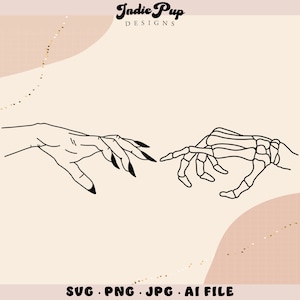 Skeleton Hand svg | Witch Hand svg | Creation of Adam | Michaelangelo svg | Halloween | png,digital file,cricut