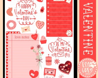 Sweet Expressions Valentine Stickers | Digital Planner Stickers | Goodnotes Stickers | Love Stickers | Digital Journal | Be My Valentine