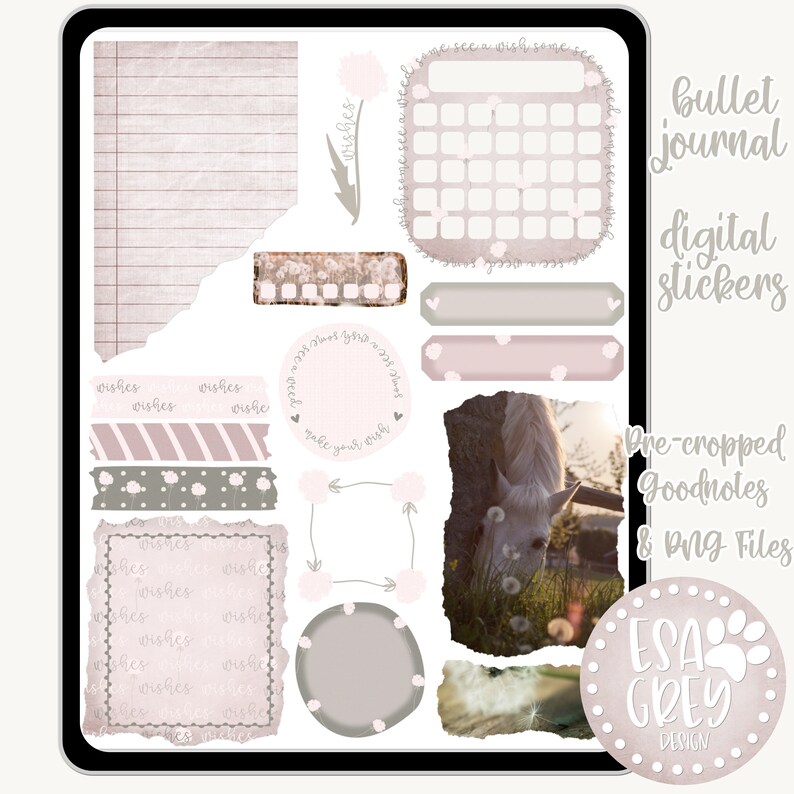 Bullet Journal Sticker Set Scrapbooking Goodnotes Stickers Etsy