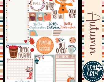 Autumn Sticker Set | Goodnotes Stickers | Digital Planning Stickers | Planner Stickers | Hygge Stickers | Fall Stickers | Scrapbooking