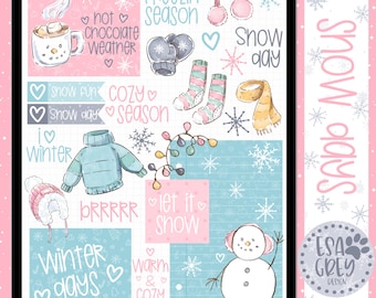 Winter Snow Days Digital Stickers | Goodnotes Stickers | Digital Planning Stickers | Winter Planner Stickers | Snowman Fun Cozy Stickers