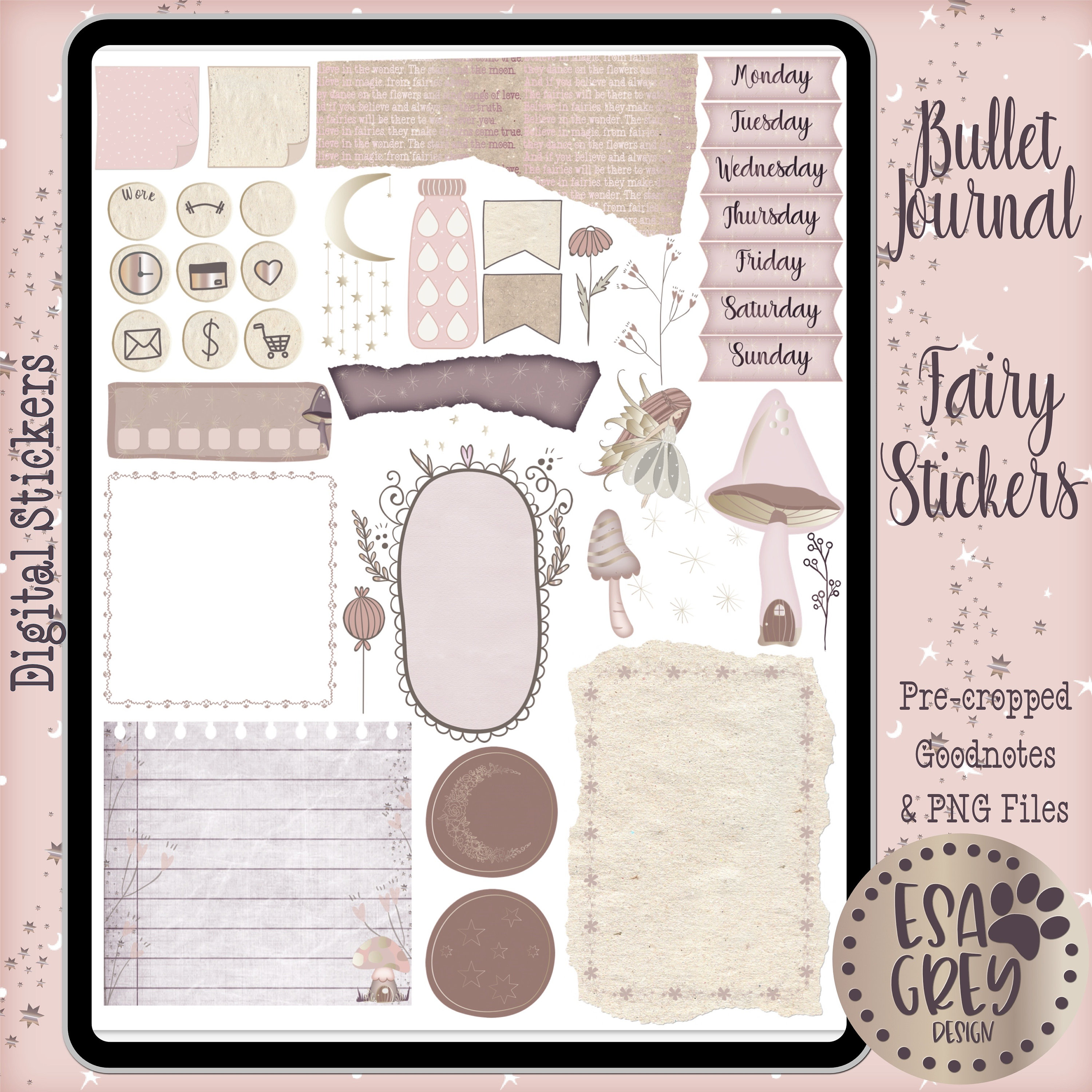 Paper Paper & Party Supplies Calendars & Planners Ripped Paper Fairies