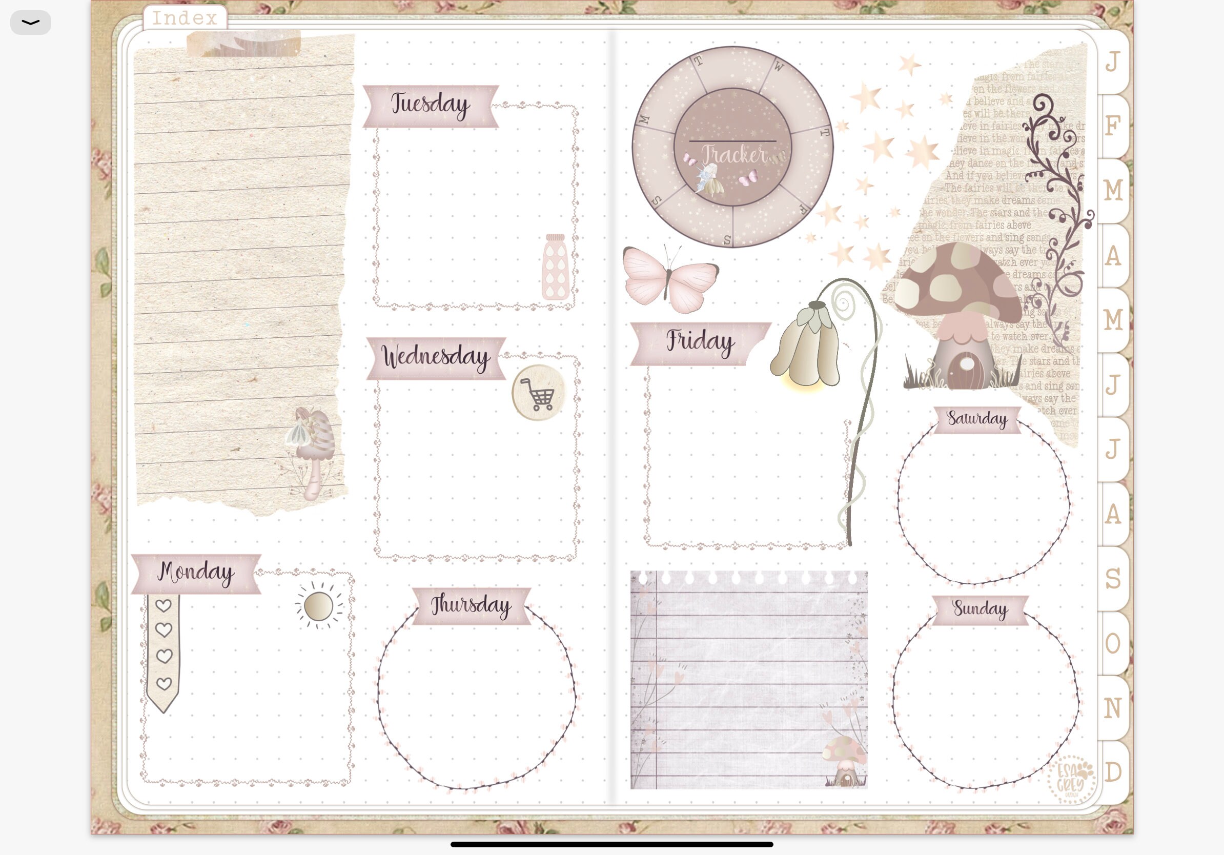 Paper Paper & Party Supplies Calendars & Planners Ripped Paper Fairies