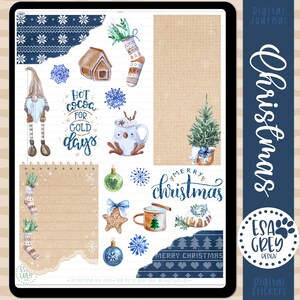 Home For Christmas Stickers | Goodnotes Stickers | Digital Planning Stickers | Boho Winter Digital Journal Planner Stickers Holiday