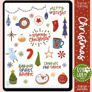 Christmas Goodies Digital Planner Stickers | Goodnotes Stickers | Digital Planning Stickers | Christmas Holiday Digital Journal Stickers