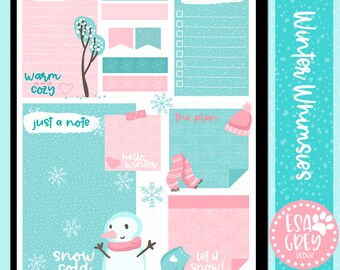 Winter Whimsies Digital Stickers | Goodnotes Stickers | Digital Planning Stickers | Winter Planner Stickers | Home Cozy Journal Stickers