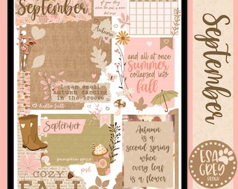 September Digital Planner Stickers | Goodnotes Stickers | Digital Planning Stickers | Digital Journal Cozy Fall Autumn Vibes Stickers