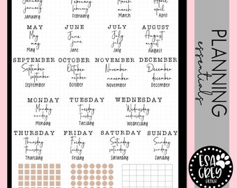 Planning Essentials Stickers | Goodnotes Stickers | Digital Planning Stickers | Day Week Month Planner Pagan Wiccan Holiday Sabbat Stickers