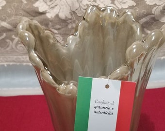 Vintage Italian Murano Glass Vase - Made in Italy