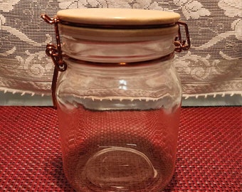 Glass Canister with Wooden Lid