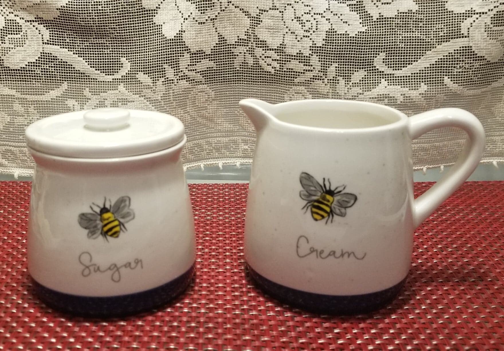 Heartland Hive Creamer and Covered Sugar Bowl Etsy