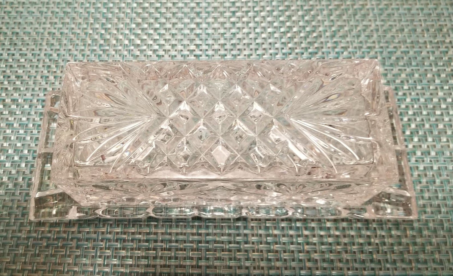 Beautiful Shannon Lead Crystal Butter Dish by Godinger / Etsy