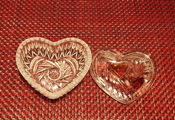 Valentine Gift - Small Clear Glass Trinket Box wi… - image 8
