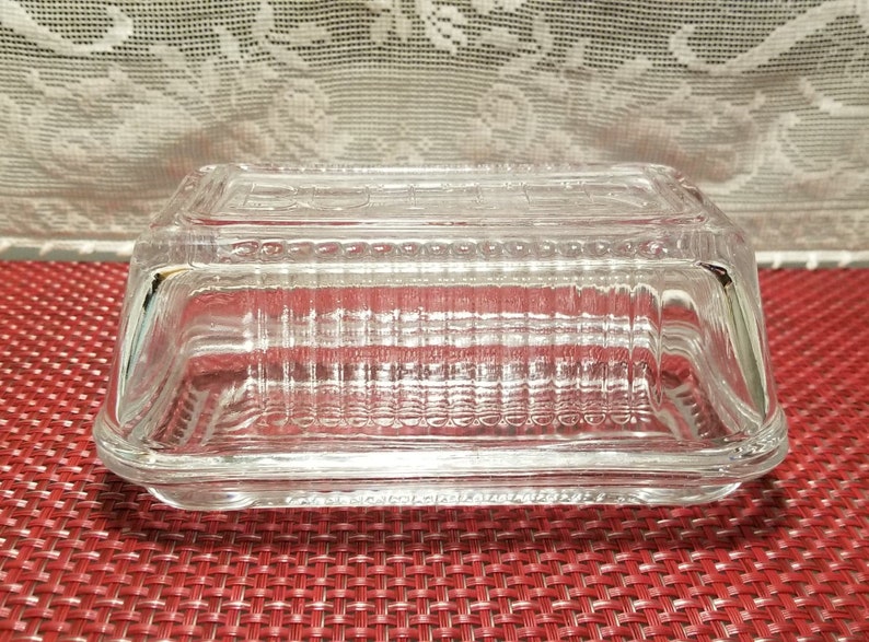 Bordeaux Glass Butter Dish Etsy