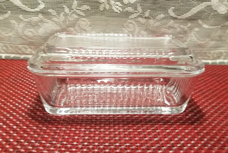 Bordeaux Glass Butter Dish Etsy