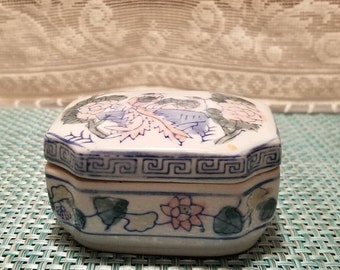 Oriental Porcelain Trinket Box