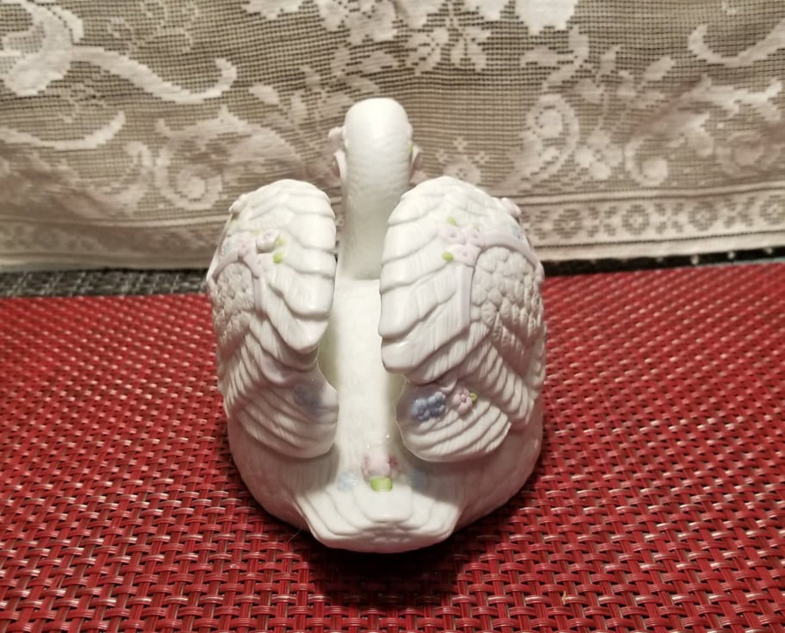 Enesco Musical Swan Figurine 1986 Very Rare Music is Swan Etsy
