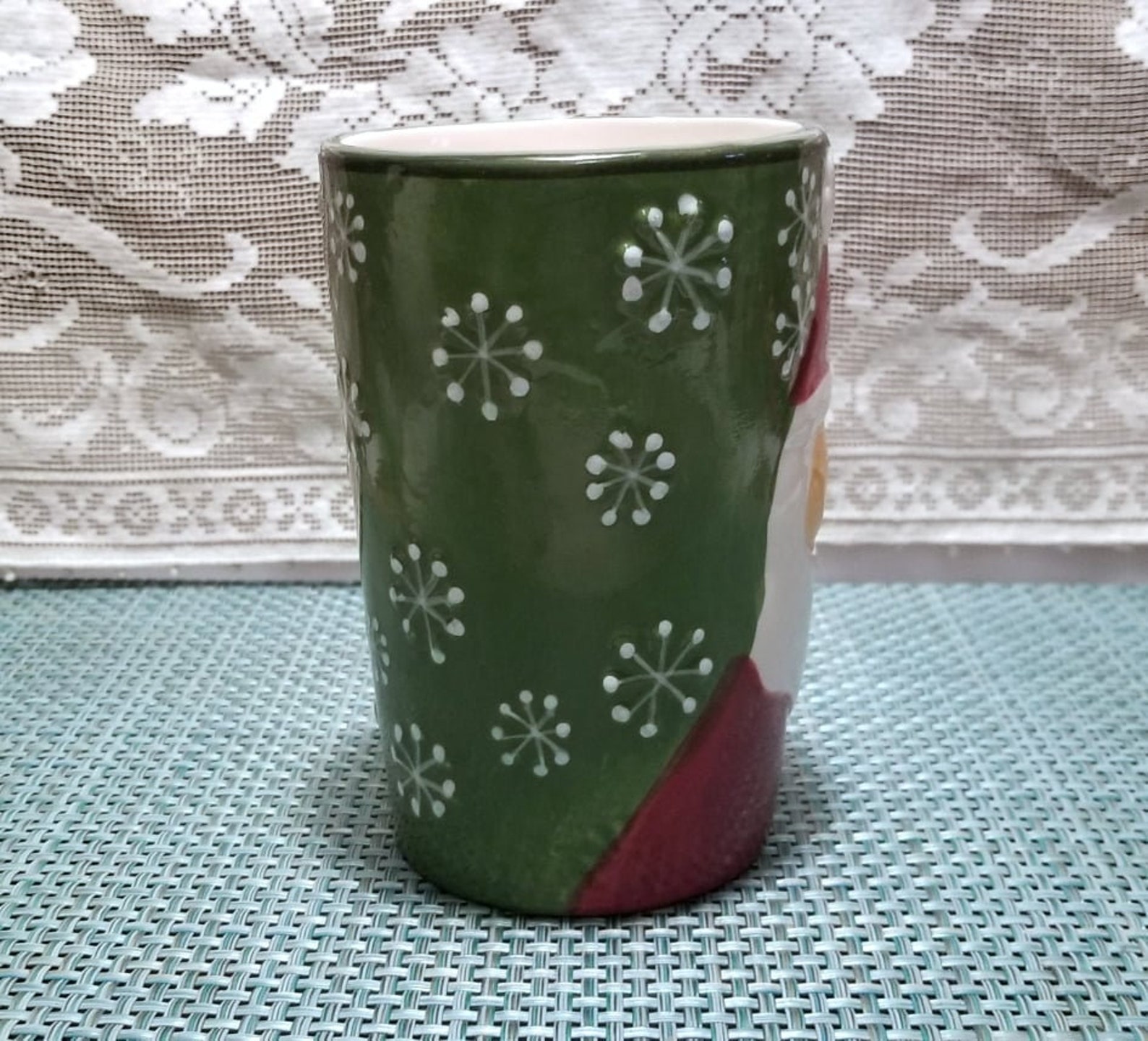 Holiday Santa Mug Produced for Designpac / Ceramic Santa Mug Etsy