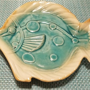 Turquoise Blue Fish Decorative Plate