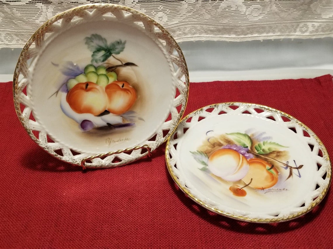 Two Beautiful Fruit Plate / Collectible / Plaque / Kitchen or Etsy