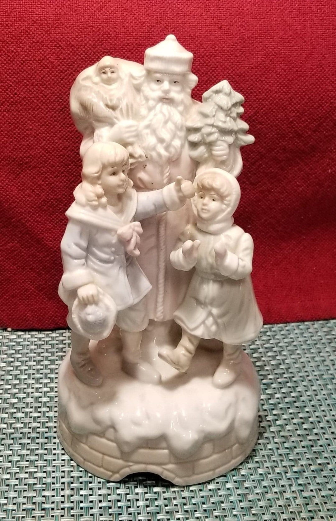 Musical Santa Figurine Plays santa Claus is Coming to Town Etsy