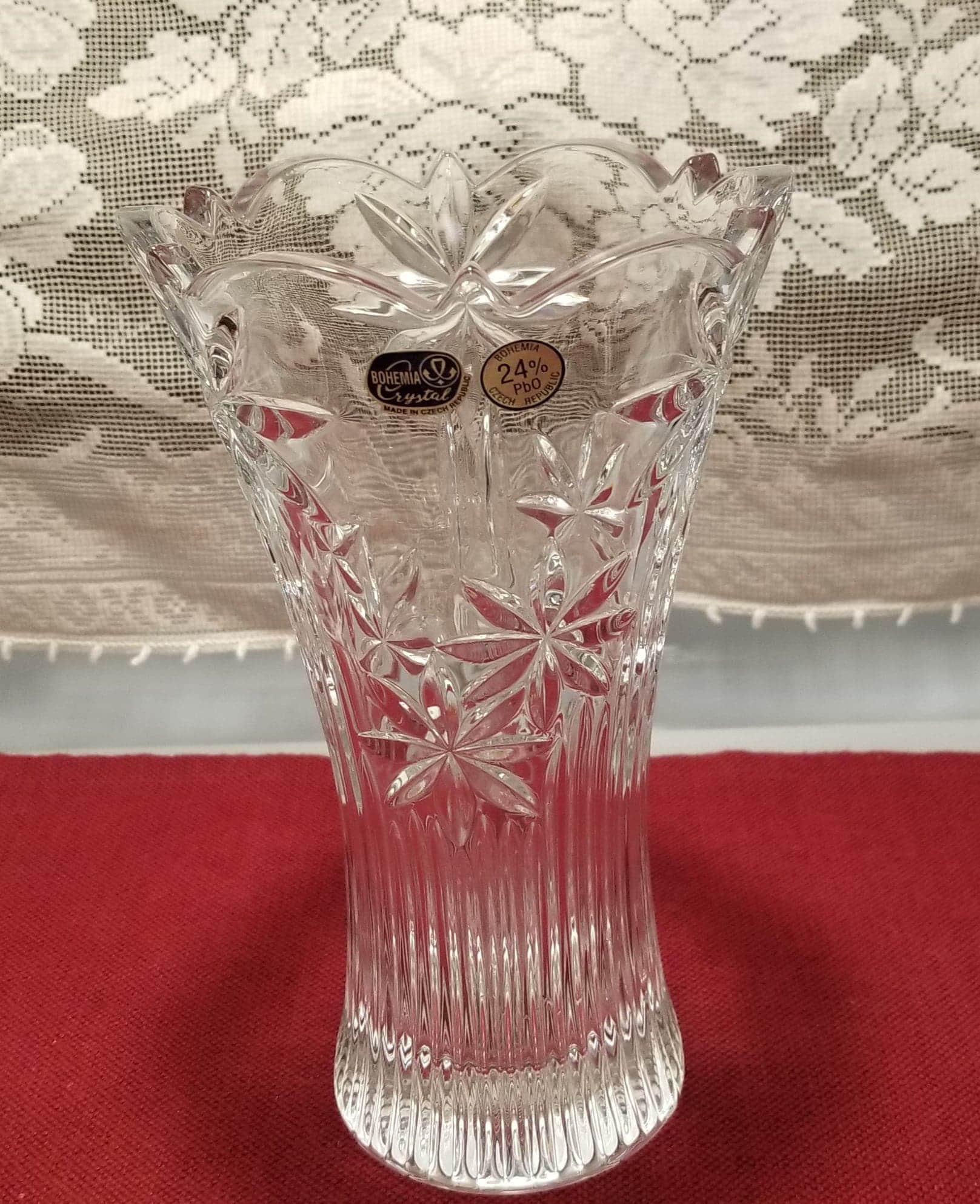 Bohemian Crystal BOC193 Floral Vase by Bohemia Crystal Etsy