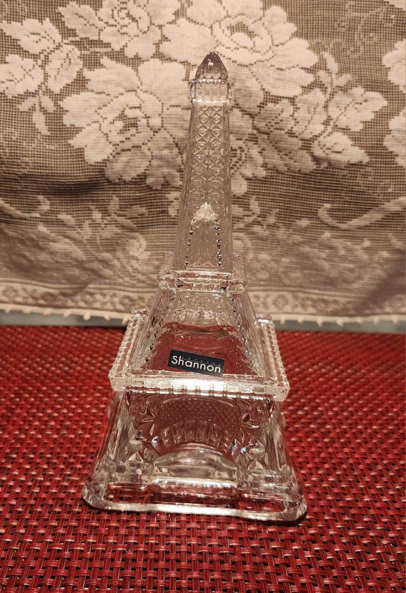 Clear Glass Eiffel Tower Trinket Box