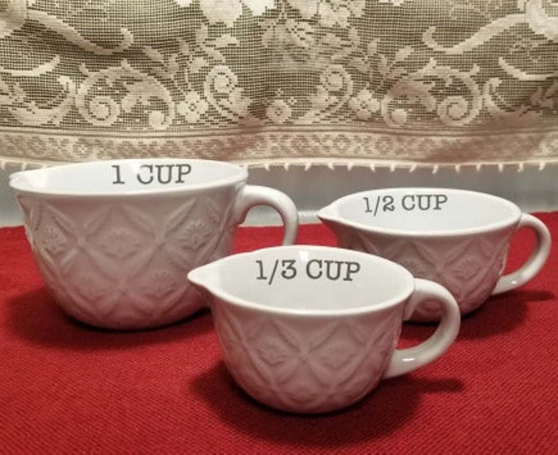 Whimsical Cupboard Measuring Tea Cups Three Etsy UK