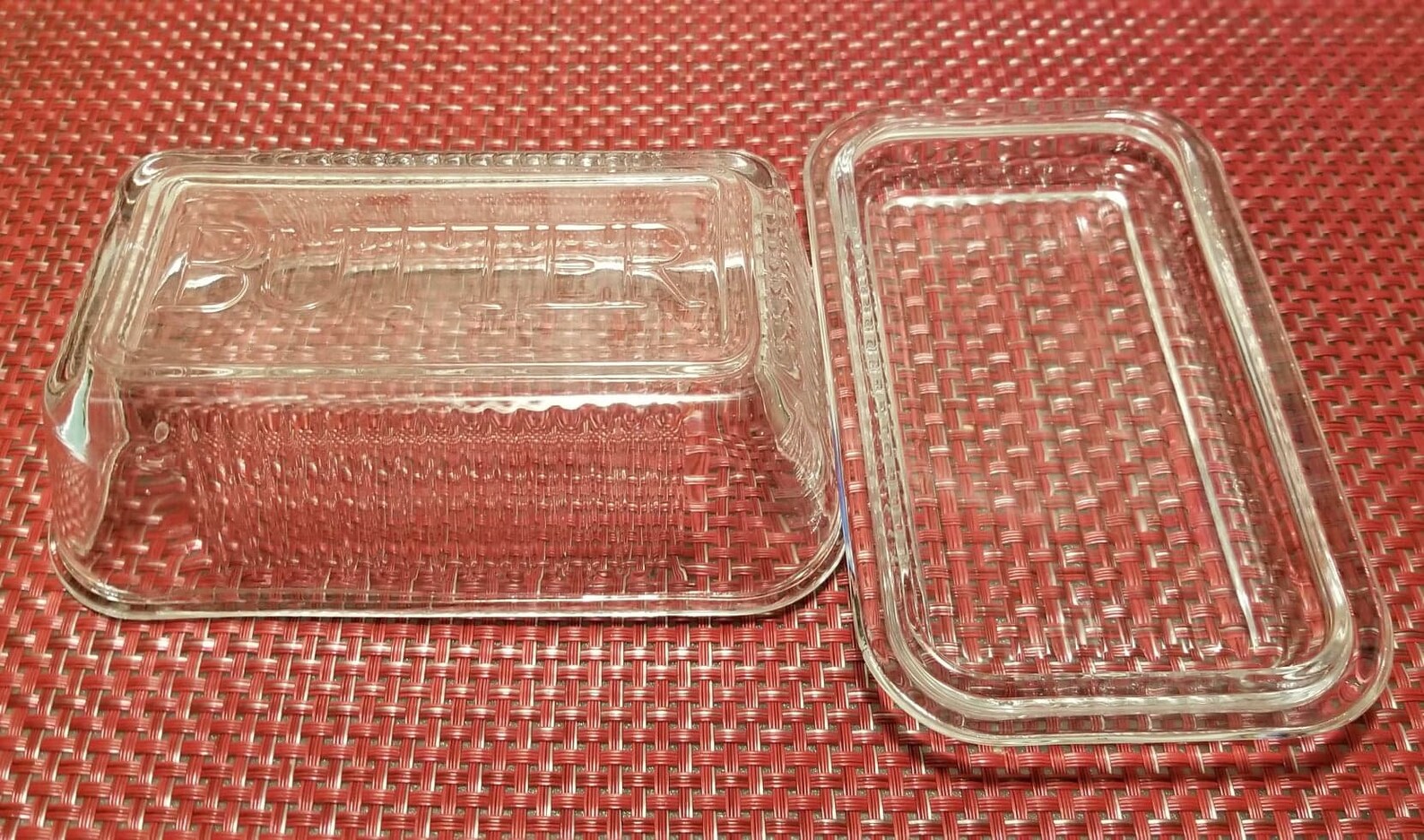 Bordeaux Glass Butter Dish Etsy