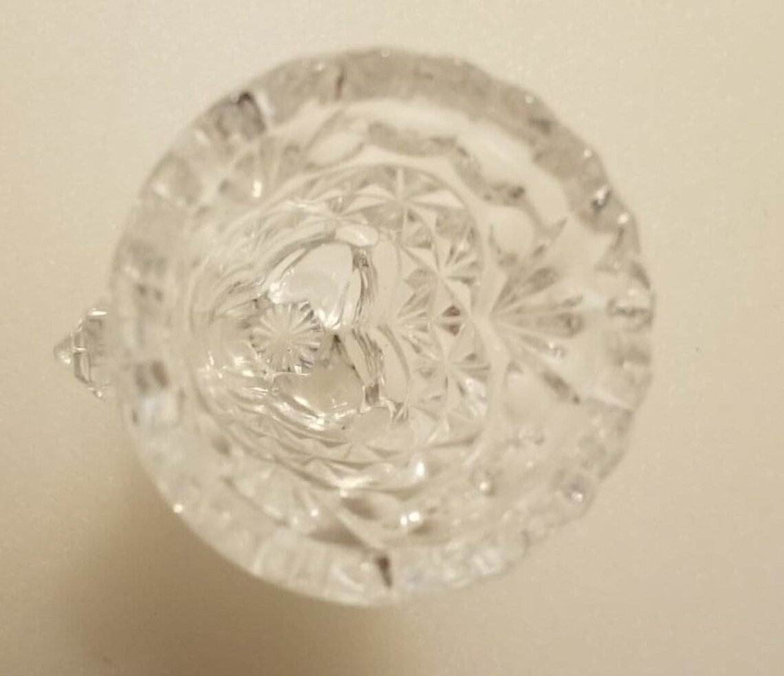 Vintage Clear Glass Toothpick Holder With Three Birds Etsy